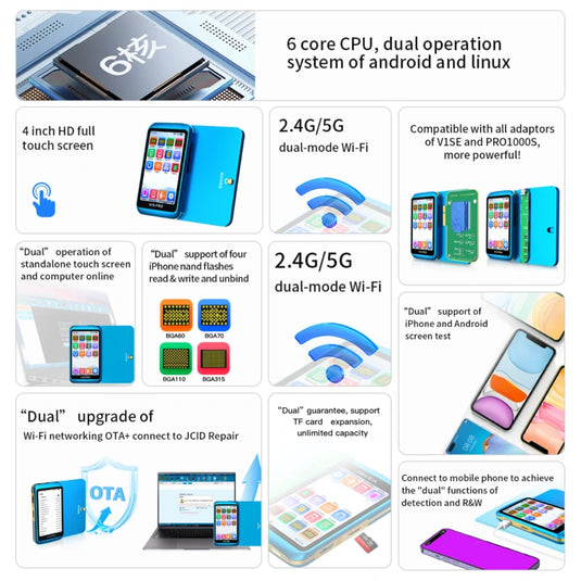[V1S Pro] JCID Programmer Nand Read and Write Purple Screen Repair for iPhone 6-14PM- JCID - Polar Tech Australia