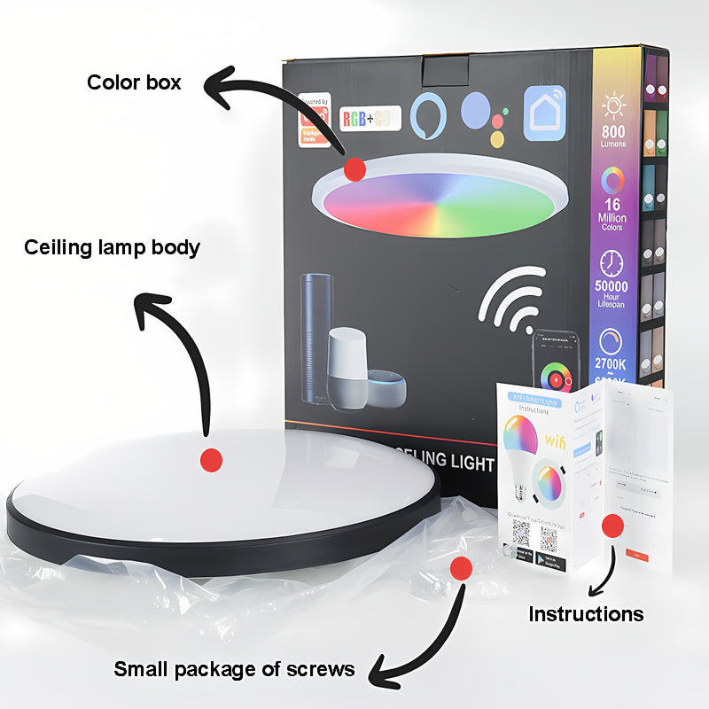Load image into Gallery viewer, [TUYA Smart Home] RGB Dimmable LED 24W Ceiling Light Wireless Control Bedroom Living Room Light - Polar Tech Australia
