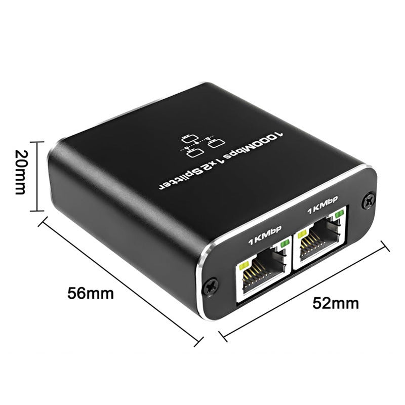Chargez l&#39;image dans la visionneuse de la galerie, 4 Ports Ethernet RJ45 Splitter 1 In / 3 Out 1000Mbps High Speed With USB-C Port - Polar Tech Australia

