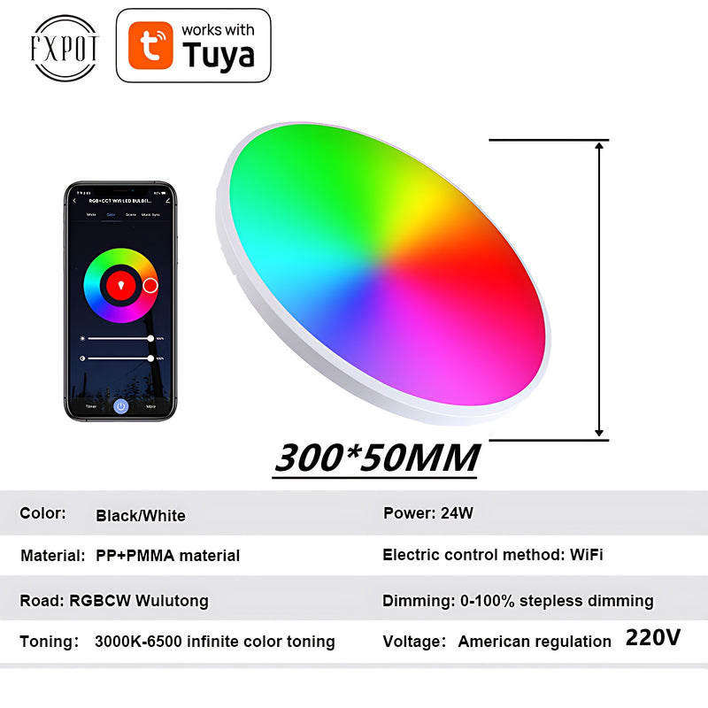 Load image into Gallery viewer, [TUYA Smart Home] RGB Dimmable LED 24W Ceiling Light Wireless Control Bedroom Living Room Light - Polar Tech Australia
