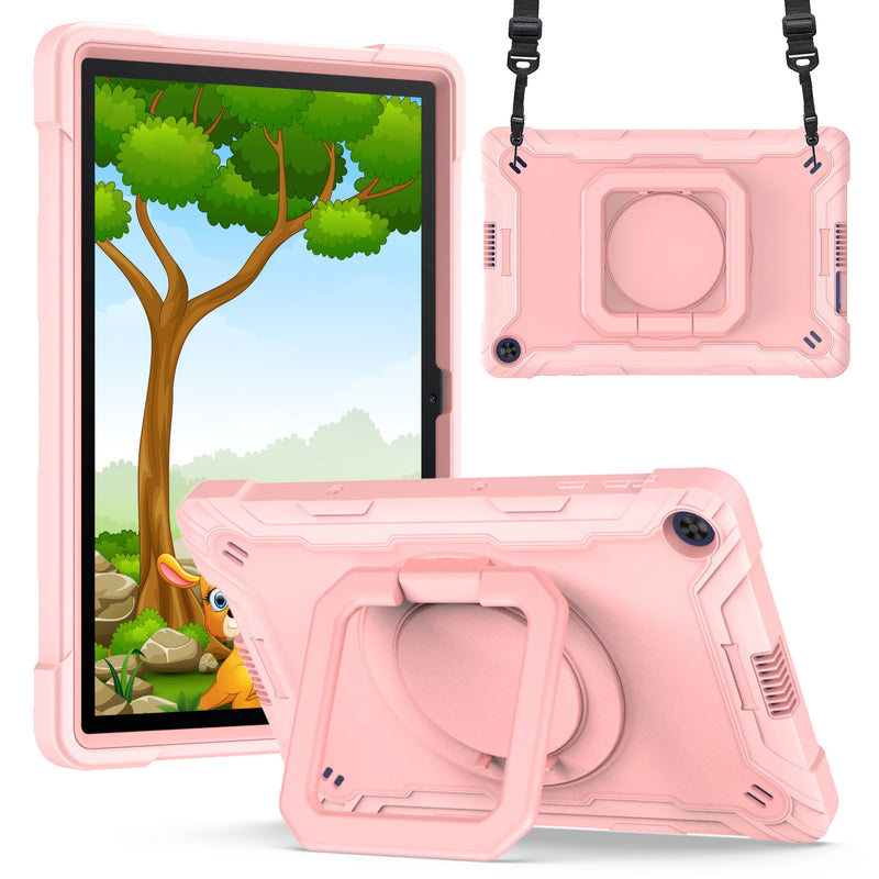 Chargez l&#39;image dans la visionneuse de la galerie, Lenovo Tablet 10.6&quot; Inch Tab M10 Plus 3rd Gen (TB-125 &amp; 128) 360 Rotation Heavy Duty Kid Friendly Ring Handle Case - Polar Tech Australia
