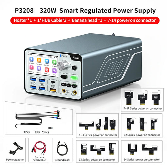 [AiXun P3208] 320W Smart Regulated Power Supply (32V/8A) – One-Key Boot Power Box - Polar Tech Australia