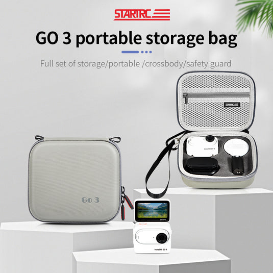 STARTRC PU Waterproof Storage Bag for Insta360 Go 3 (Grey) - Polar Tech Australia