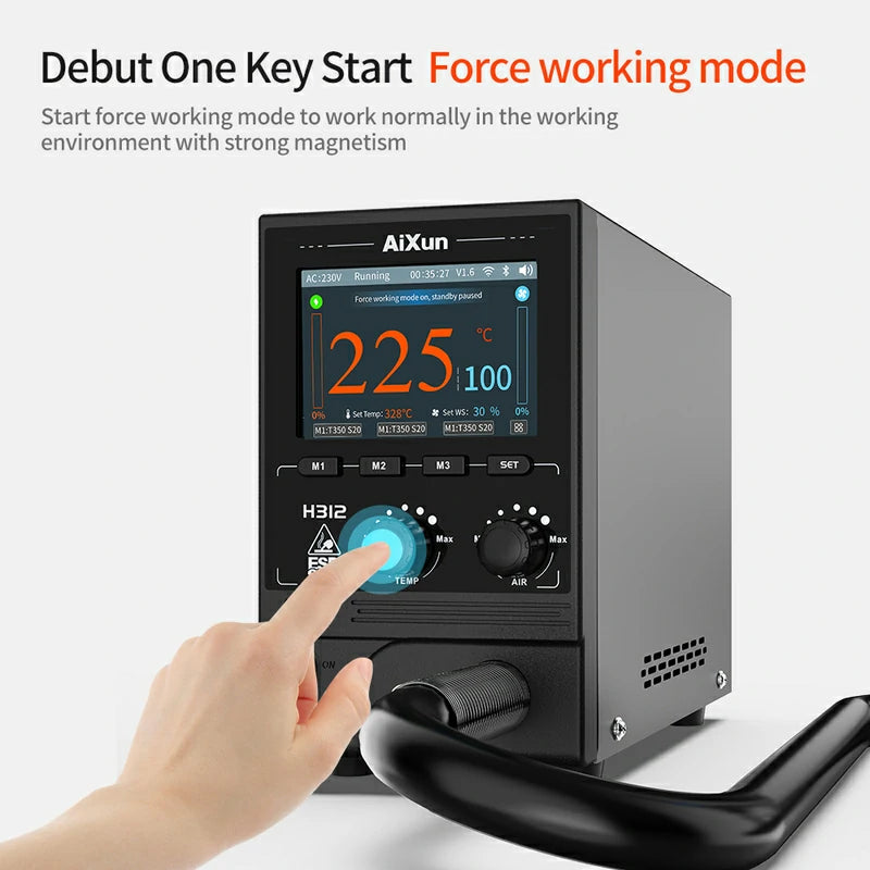 Chargez l&#39;image dans la visionneuse de la galerie, AiXun H312 Smart Hot Air Rework Station – 1400W High-Power Intelligent Rework Solution - Polar Tech Australia
