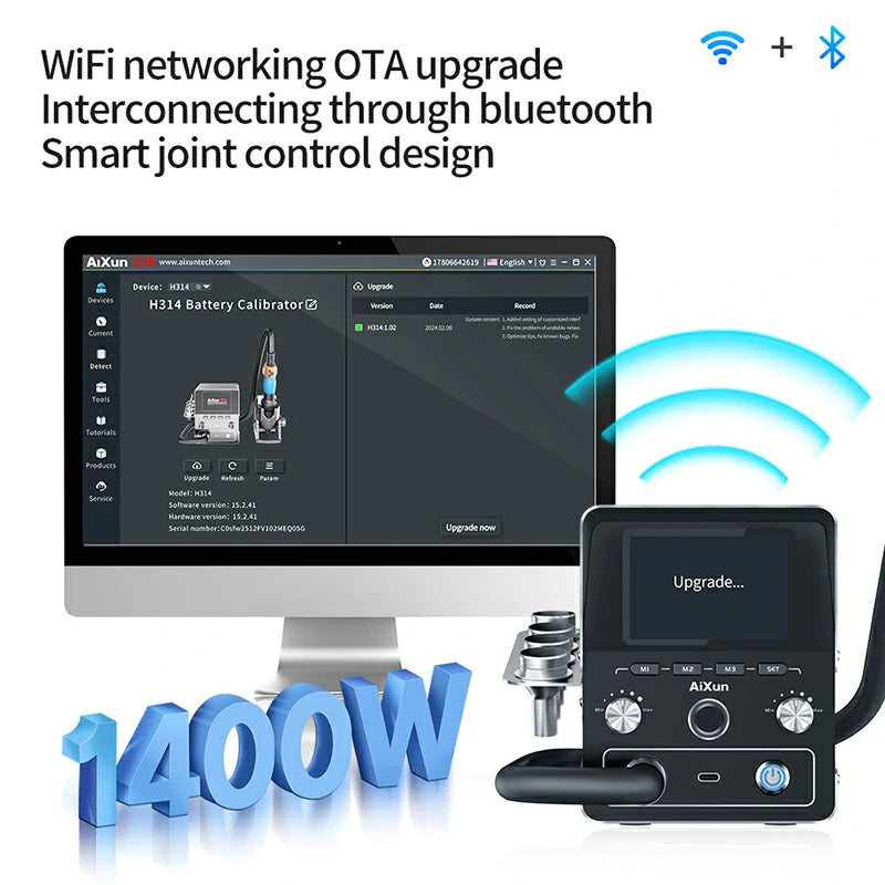 Chargez l&#39;image dans la visionneuse de la galerie, [H314] AiXun 1400W Smart Hot Air Rework Station – Intelligent SMD/BGA Repair - Polar Tech Australia

