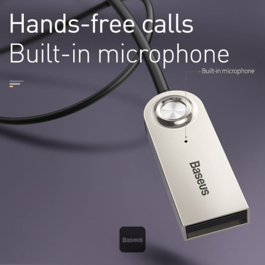 [BA01] Baseus Car Bluetooth Aux Adapter 3.5mm Jack Audio Receiver Transmitter - Polar Tech Australia