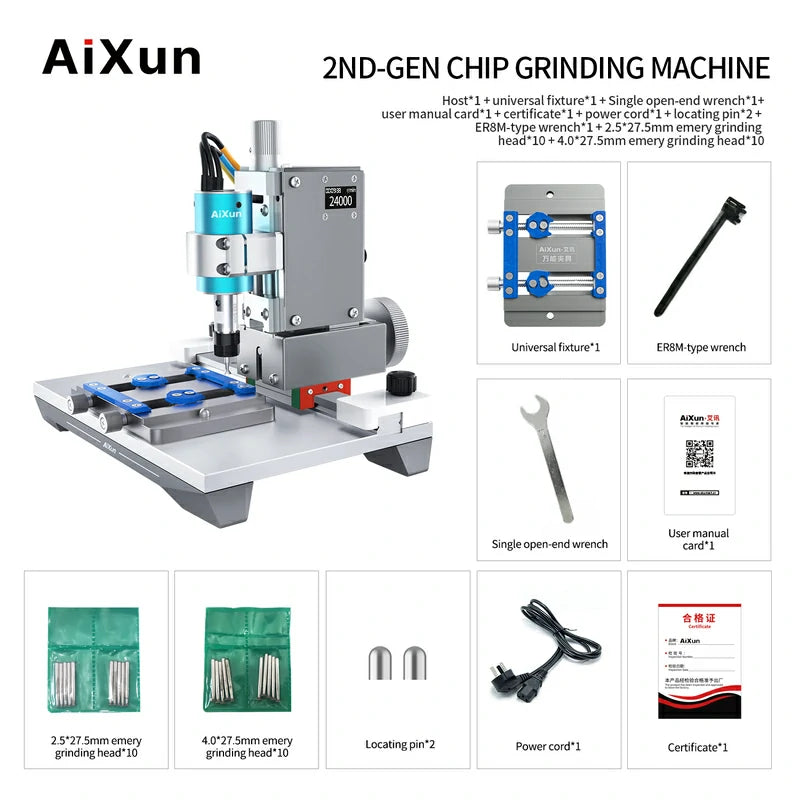 Load image into Gallery viewer, AiXun 2nd Gen Chip Grinding Machine for Touch IC, NAND, and CPU Polishing – Precision and Efficiency - Polar Tech Australia
