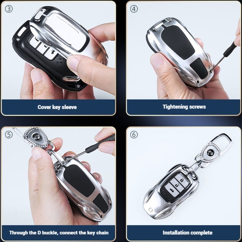 Load image into Gallery viewer, Mazda Stylish Metal Car Key Fob Case Cover For CX-5, CX-3, CX-30, CX-8, MX-5, Mazda3,6
