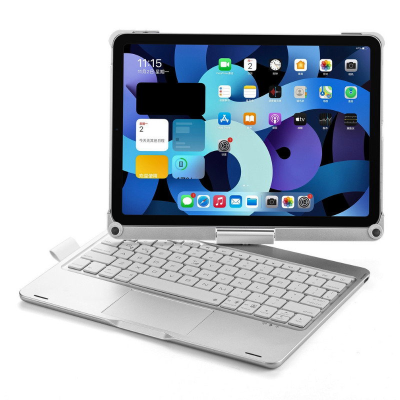 Chargez l&#39;image dans la visionneuse de la galerie, Apple iPad Air 4/5 10.9&#39;&#39; 4th Gen (2020/2022) 360° Rotating Wireless Touchpad Keyboard Flip Cover Case
