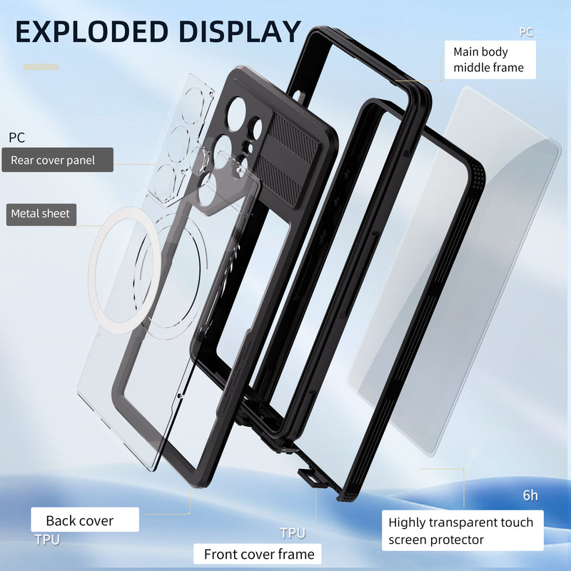 Load image into Gallery viewer, [Magsafe Compatible] [Mars Series] Samsung Galaxy S25/Plus/Ultra - Shellbox Full Covered Waterproof Heavy Duty Tough Armor Case - Polar Tech Australia
