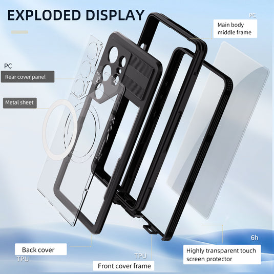 [Magsafe Compatible] [Mars Series] Samsung Galaxy S25/Plus/Ultra - Shellbox Full Covered Waterproof Heavy Duty Tough Armor Case - Polar Tech Australia