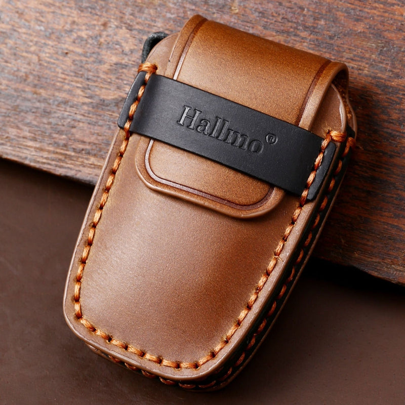Load image into Gallery viewer, Toyota Handcrafted Genuine Leather Car Key Fob Protective Case Cover For Camry, C-HR, Corolla, RAV4, Avalon, Land Cruiser, Prado, Prius - Polar Tech Australia
