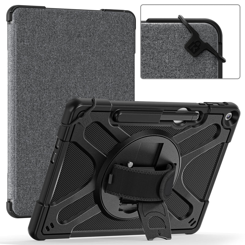 Load image into Gallery viewer, Microsoft Surface Pro 12 (2025) - Heavy Duty 360 Degree Rotate Stand Hand Strap Case With Shoulder Strap
