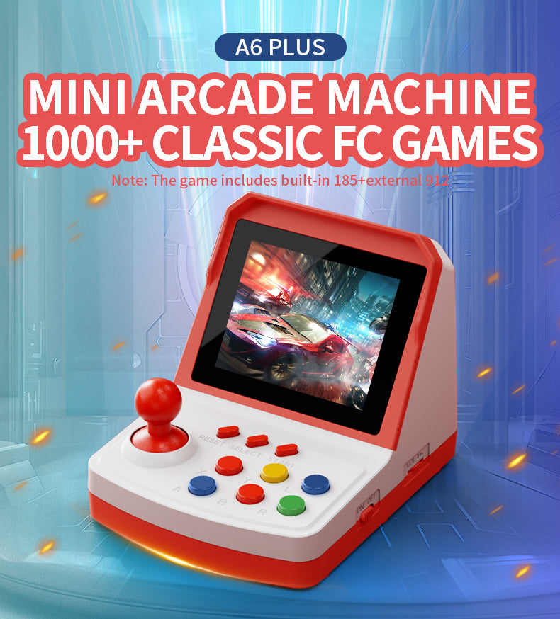 Load image into Gallery viewer, POWKIDDY A6 Plus Retro Handheld Game Console with 100+ Classic Games Portable Game Player with 3D Rocker 2 Wired Gamepads Support TV Connection - Polar Tech Australia
