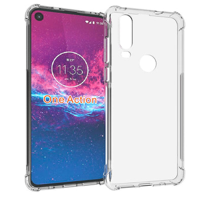 Motorola Moto One Action - AirPillow Cushion Transparent Soft Clear TPU Four Corners Protective Case - Polar Tech Australia