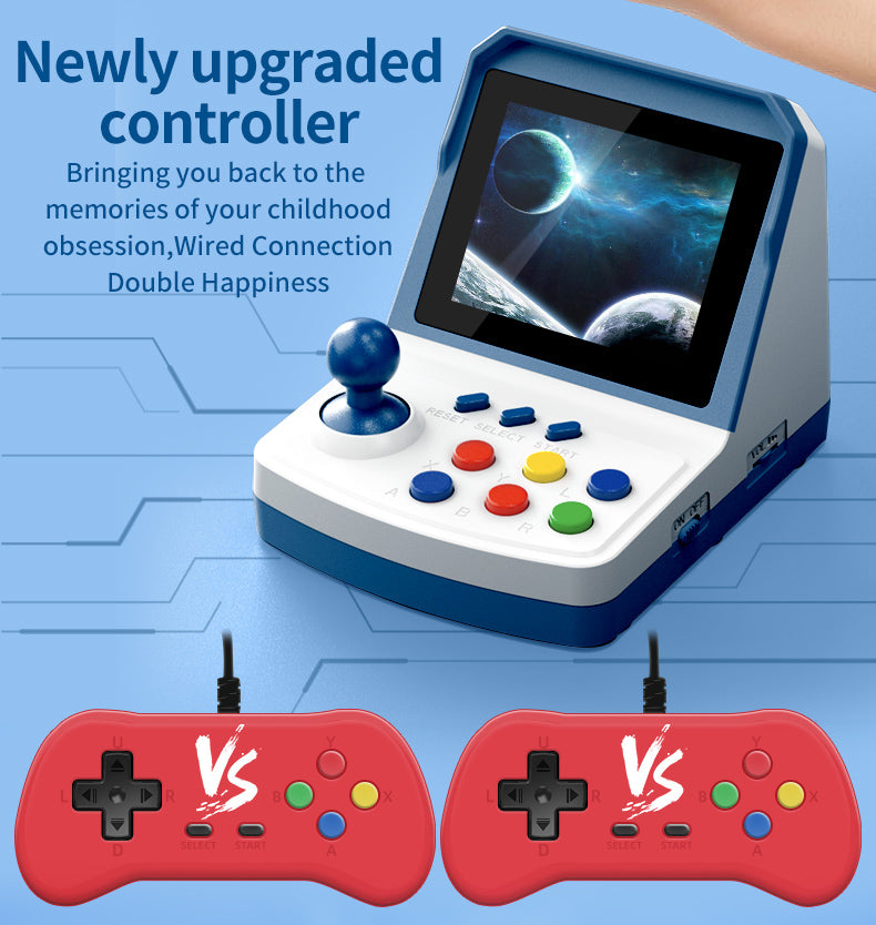 Load image into Gallery viewer, POWKIDDY A6 Plus Retro Handheld Game Console with 100+ Classic Games Portable Game Player with 3D Rocker 2 Wired Gamepads Support TV Connection - Polar Tech Australia
