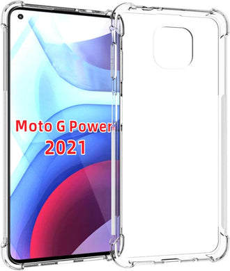 Motorola Moto G Power 2021 - AirPillow Cushion Transparent Soft Clear TPU Four Corners Protective Case - Polar Tech Australia