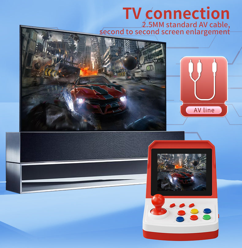 Load image into Gallery viewer, POWKIDDY A6 Plus Retro Handheld Game Console with 100+ Classic Games Portable Game Player with 3D Rocker 2 Wired Gamepads Support TV Connection - Polar Tech Australia
