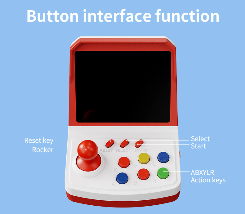 Load image into Gallery viewer, POWKIDDY A6 Plus Retro Handheld Game Console with 100+ Classic Games Portable Game Player with 3D Rocker 2 Wired Gamepads Support TV Connection - Polar Tech Australia
