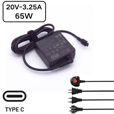 [65W/20V-3.25A][USB-C] Toshiba Dynabook PA5352E-1AC3 PA-1650-98 Series - AC Power Adapter Laptop Wall Charger