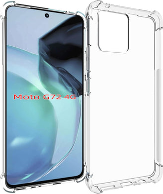 Motorola Moto G72 - AirPillow Cushion Transparent Soft Clear TPU Four Corners Protective Case - Polar Tech Australia
