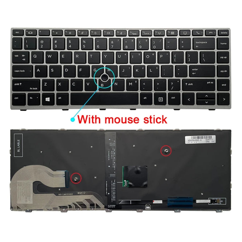 Cargue la imagen en el visor de la galería, HP Elitebook 840 G5 - Laptop Keyboard With Back Light &amp; Mouse Stick US Layout - Polar Tech Australia
