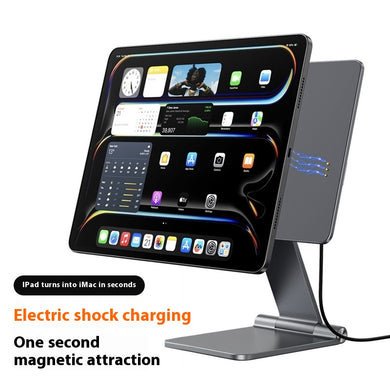 Magnetic wireless charging iPad stand with 18W contacts for charging magnetic tablets - Polar Tech Australia