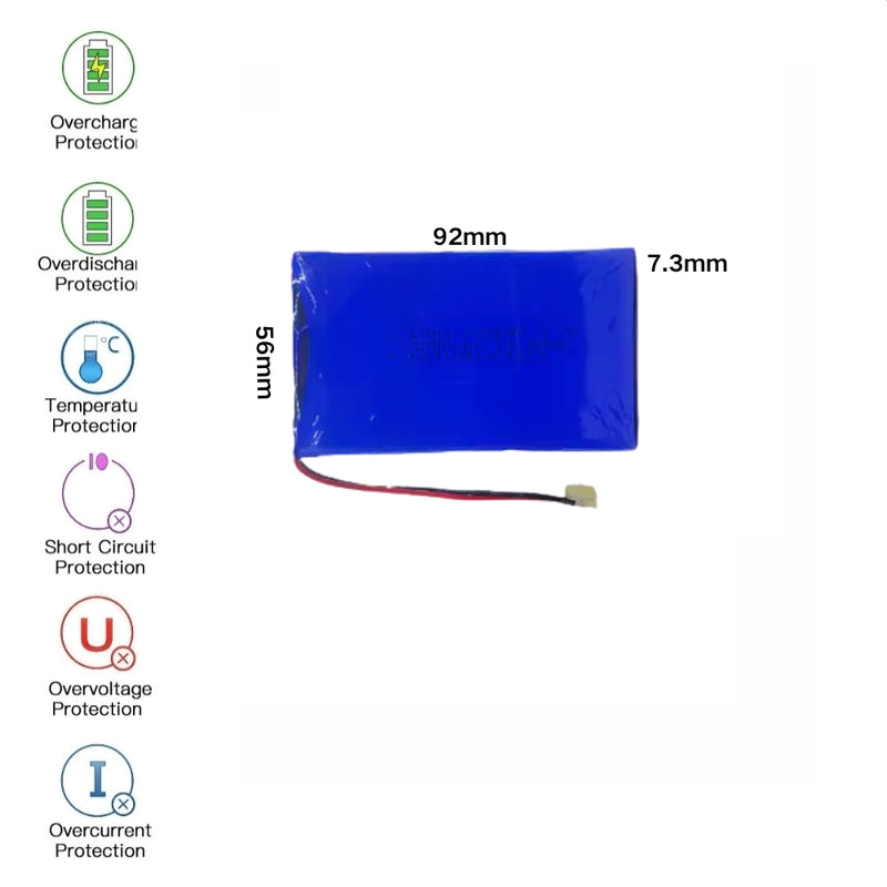 Load image into Gallery viewer, [PH2.0-JST Connector][735690] Universal 5000mAh 3.7V Rechargeable Li-Ion Lithium Polymer Battery - Polar Tech Australia
