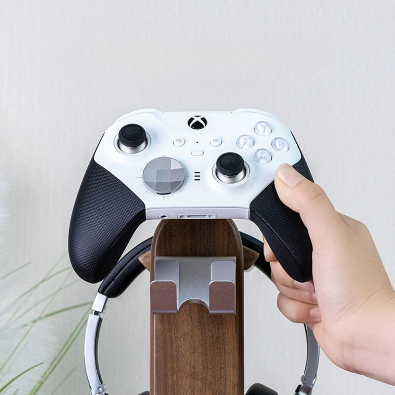 Cargue la imagen en el visor de la galería, Wooden Headphone Stand, Switch Game Controller, Xbox Solid Wood Storage Rack - Polar Tech Australia
