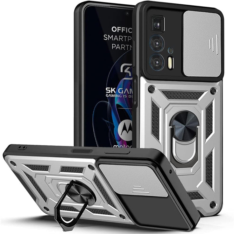 Load image into Gallery viewer, [Magnetic Ring Kickstand][Camera Cover] Motorola Moto Edge 20 Pro - Shield Shockproof Rugged Heavy Duty Case - Polar Tech Australia
