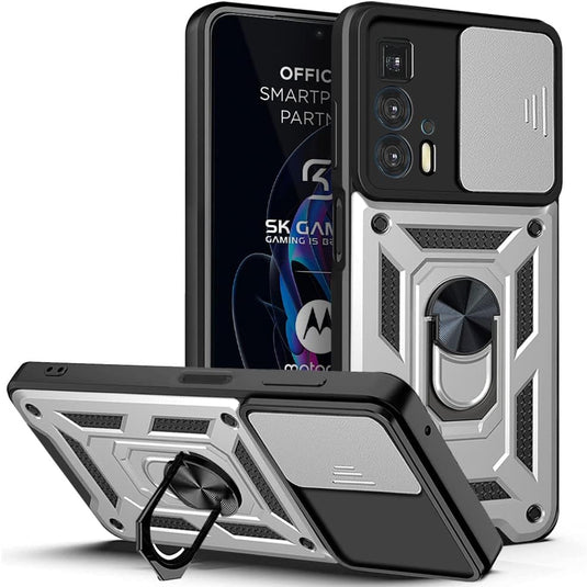 [Magnetic Ring Kickstand][Camera Cover] Motorola Moto Edge 20 Pro - Shield Shockproof Rugged Heavy Duty Case - Polar Tech Australia