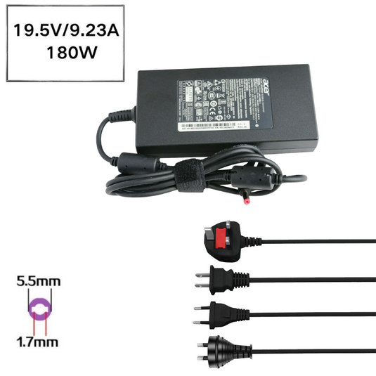 [19.5V-9.23A/180W][5.5x1.7] Acer Nitro 5 AN515-57-55R8 N20C1 AC Power Supply Adapter Charger - Polar Tech Australia