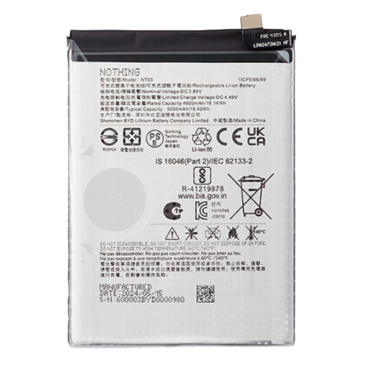 [NT03] Nothing Phone (2a) (A142)- Replacement Battery - Polar Tech Australia