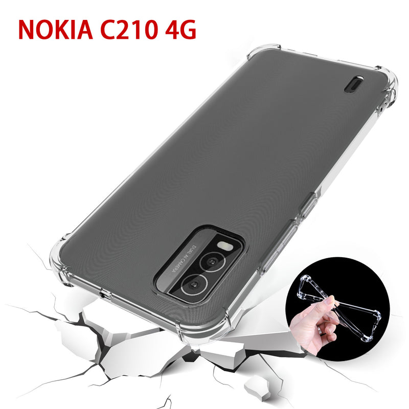 Cargue la imagen en el visor de la galería, Nokia C210 - AirPillow Cushion Transparent Soft Clear TPU Four Corners Protective Case - Polar Tech Australia
