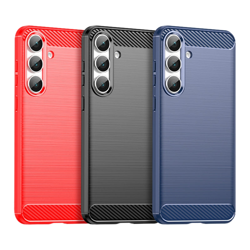 Load image into Gallery viewer, Samsung Galaxy S25 FE (SM-S731) - Carbon Fiber Brushed Texture TPU Phone Case
