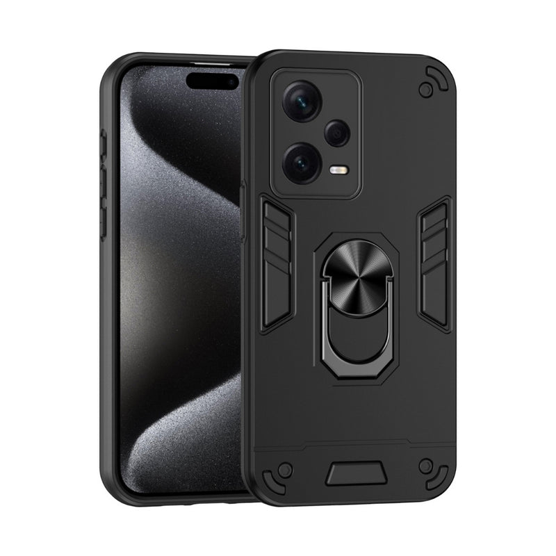Cargue la imagen en el visor de la galería, Xiaomi Redmi Note 12 5G - Shockproof Metal Ring Holder Phone Case

