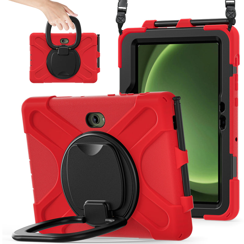 Chargez l&#39;image dans la visionneuse de la galerie, Samsung Galaxy Tab Active Pro / Active 4 Pro / Active 5 Pro Series - Heavy Duty 360 Degree Rotate Stand Hand Strap Case With Shoulder Strap - Polar Tech Australia
