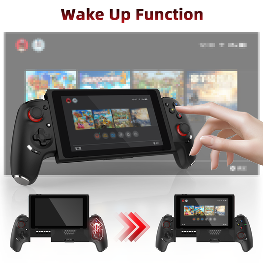AB02S Wireless Game Controller for Switch & iOS Hall Effect Joystick 6-Axis Gyro Turbo Programmable Dual Vibratio