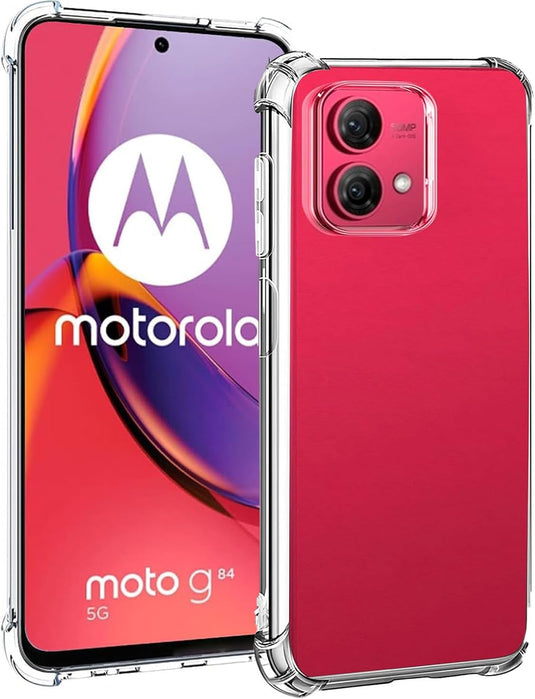 Motorola Moto G84 5G - AirPillow Cushion Transparent Soft Clear TPU Four Corners Protective Case - Polar Tech Australia