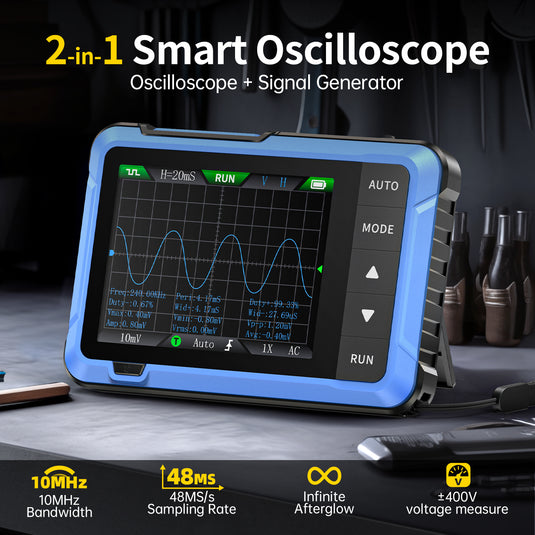 [DSO-510] FNIRSI 10MHz 48MS/s Mini Handheld Digital Oscilloscope Signal Generator