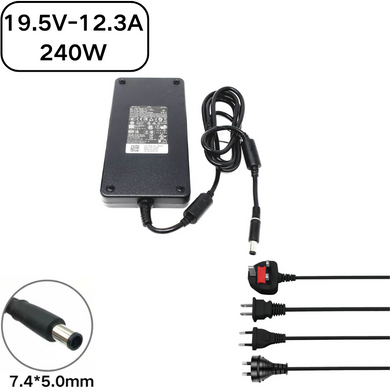 [240 W/19,5 V-12,3 A] [7,4 x 5,0] Dell Alienware X15 R1 M15 M17x M18x et Precision M6600 M6700 M6800 Adaptateur secteur chargeur mural pour ordinateur portable (prise AU)