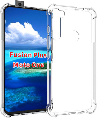 Motorola Moto One Fusion Plus - AirPillow Cushion Transparent Soft Clear TPU Four Corners Protective Case - Polar Tech Australia