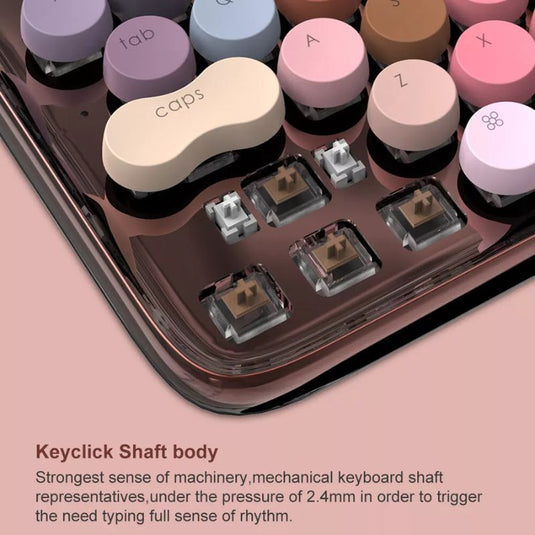 Lofree Rose Gold Mechanical Keyboard Girl's Gift