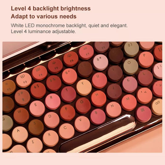 Lofree Rose Gold Mechanical Keyboard Girl's Gift