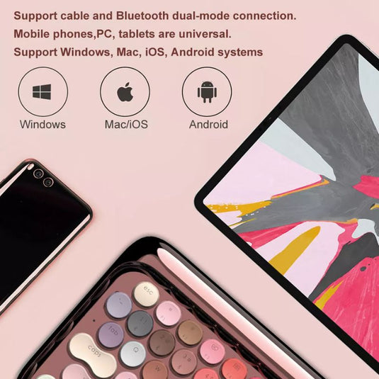 Lofree Rose Gold Mechanical Keyboard Girl's Gift