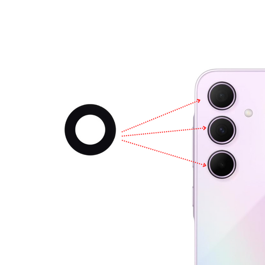 [1 Piece] Samsung Galaxy A35 5G (SM-A356) Back Camera Lens (Glass Only) With Adhesive - Polar Tech Australia