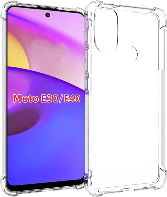 Motorola Moto E30/E40 - AirPillow Cushion Transparent Soft Clear TPU Four Corners Protective Case - Polar Tech Australia