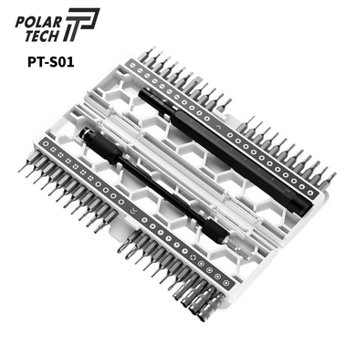 [PT-S01][47 in 1] PolarTech Premium Quality Precision Screwdriver Bit Set – Made for Phone & Electronics Repair