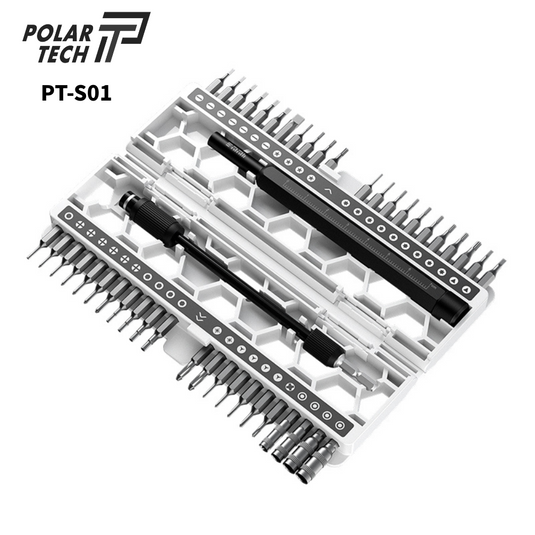 [PT-S01][47 in 1] PolarTech Premium Quality Precision Screwdriver Bit Set – Made for Phone & Electronics Repair