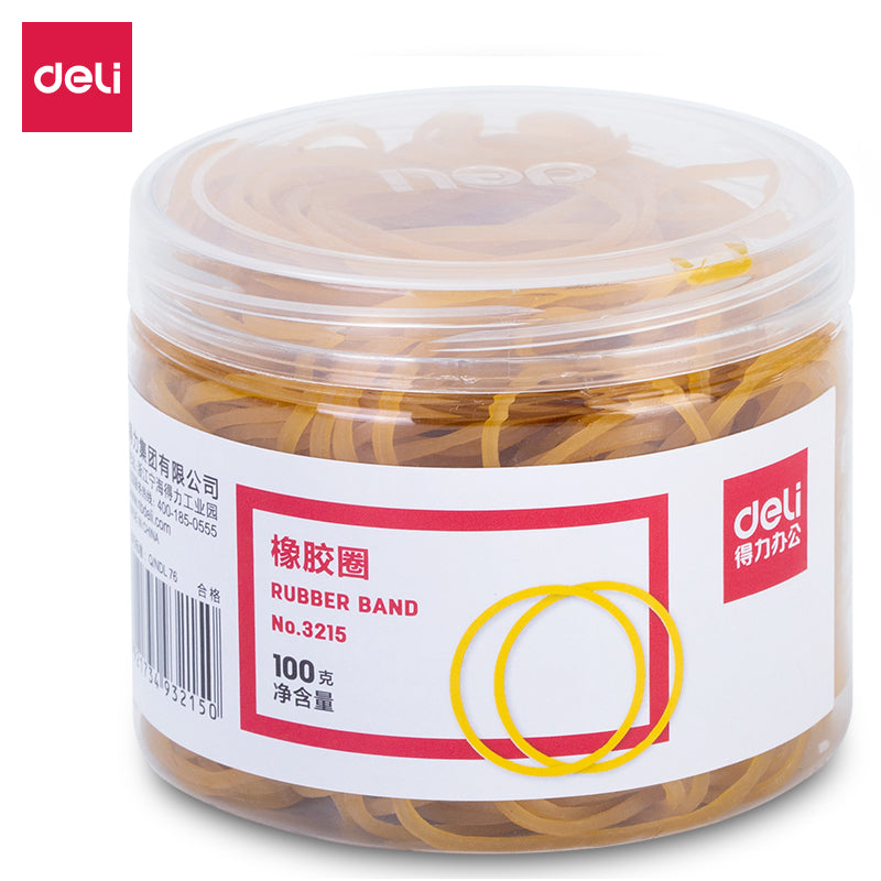 Load image into Gallery viewer, [300PCS][38MM Diameter] DELI 3215 Size 16 Rubber Bands Yellow 100G - Polar Tech Australia
